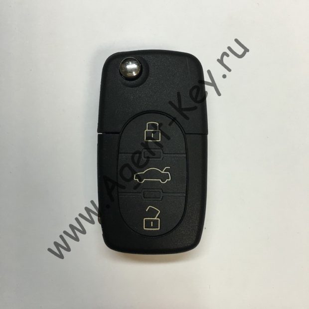 Выкидной ключ Audi 3 кнопки + Panic, A4 A6 A8 AllRoad TT