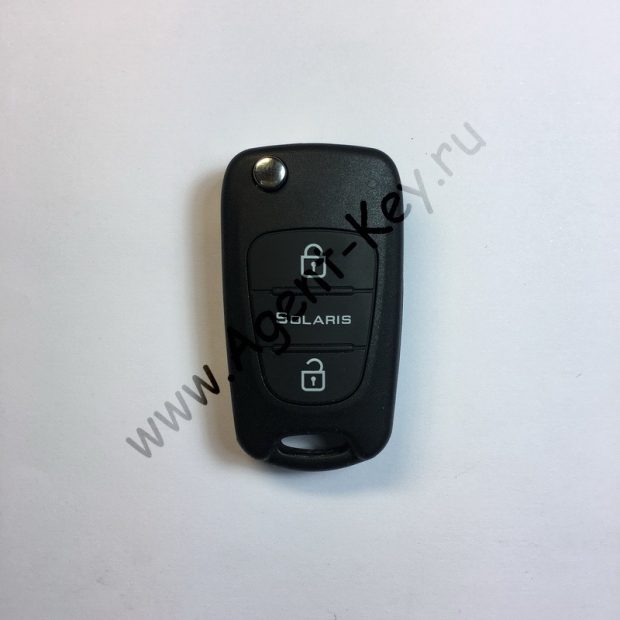 Hyundai Solaris, корпус выкидного ключа на 2 кнопки