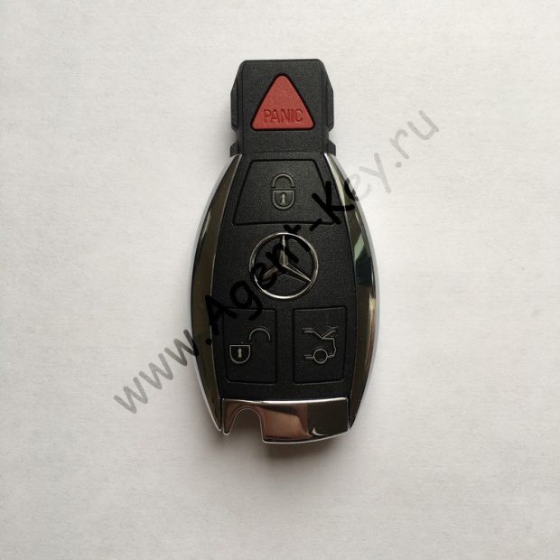 Смарт ключ Mercedes, хром 3+1 кнопки, USA (Польша)
