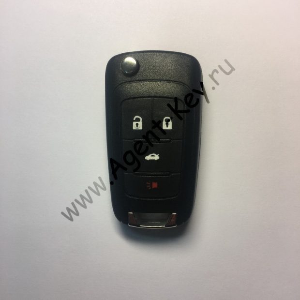 Корпус выкидного ключа Chevrolet Equinox, Camaro, Cruze, Impala, Malibu, Sonic, 4 кнопки