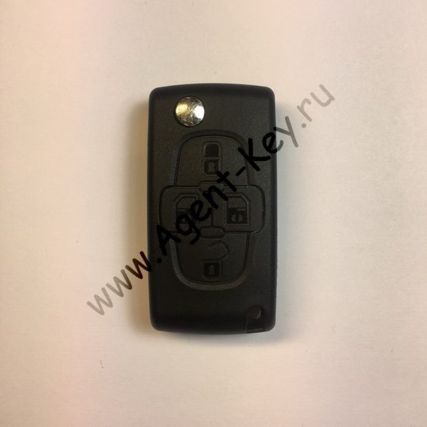 Citroen, корпус ключа 4 кнопки