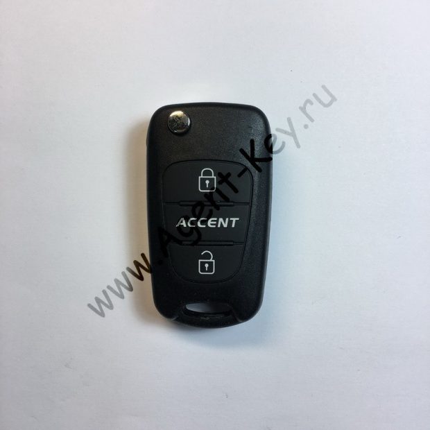 Hyundai Accent, корпус выкидного ключа на 2 кнопки