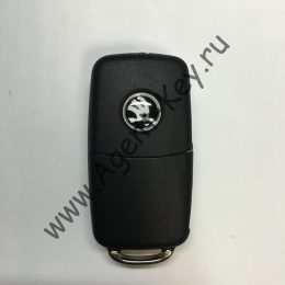 Skoda, выкидной ключ на 3 кнопки